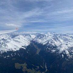 Flugwegposition um 12:45:15: Aufgenommen in der Nähe von Mittersill, Österreich in 2973 Meter